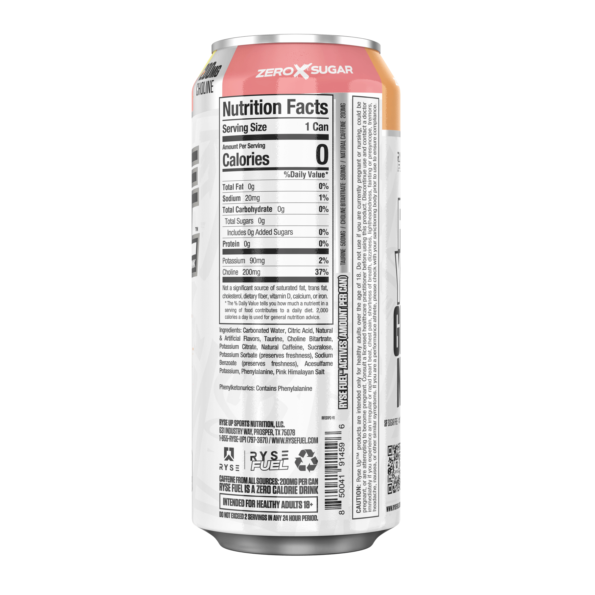 RYSE FUEL x Peach Cooler Energy Drink